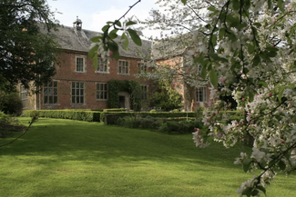 View of Hellens Manor House in Spring