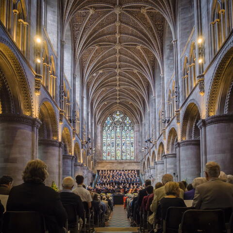 Inside Hereford Cathedral
