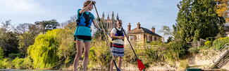 paddle-boarding through hereford city