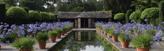 canal in english country garden