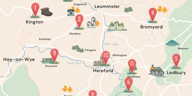 Roasts and rambles map