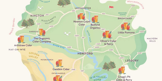 Herefordshire Food Safari Map 