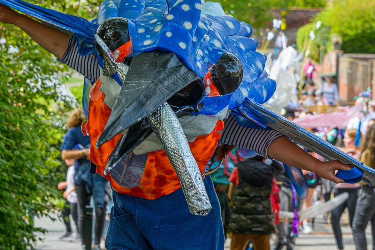 Amazing giant puppets are a feature of the River Carnival parade