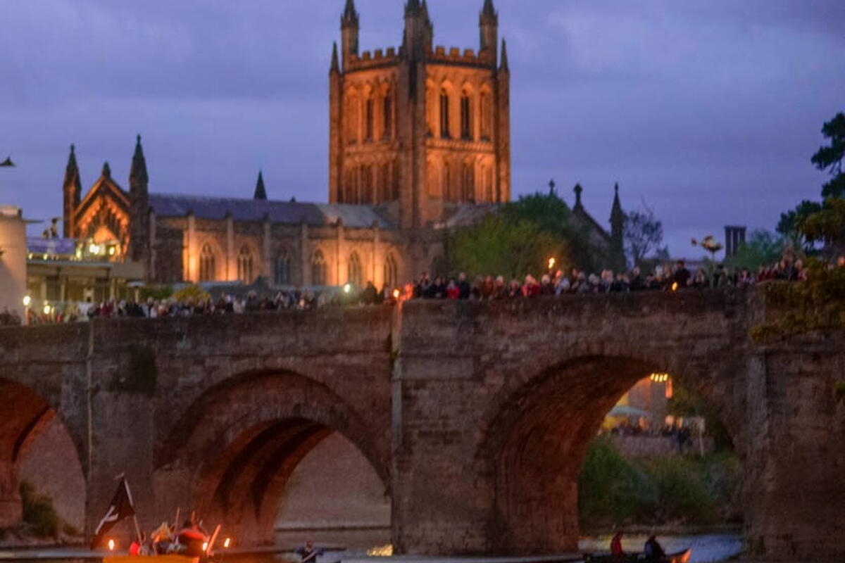 Friday night illuminated floats on the Wye