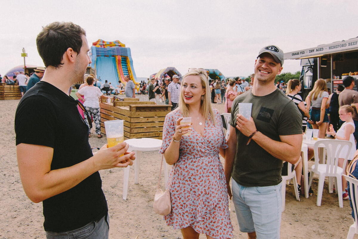 Event goers socialising