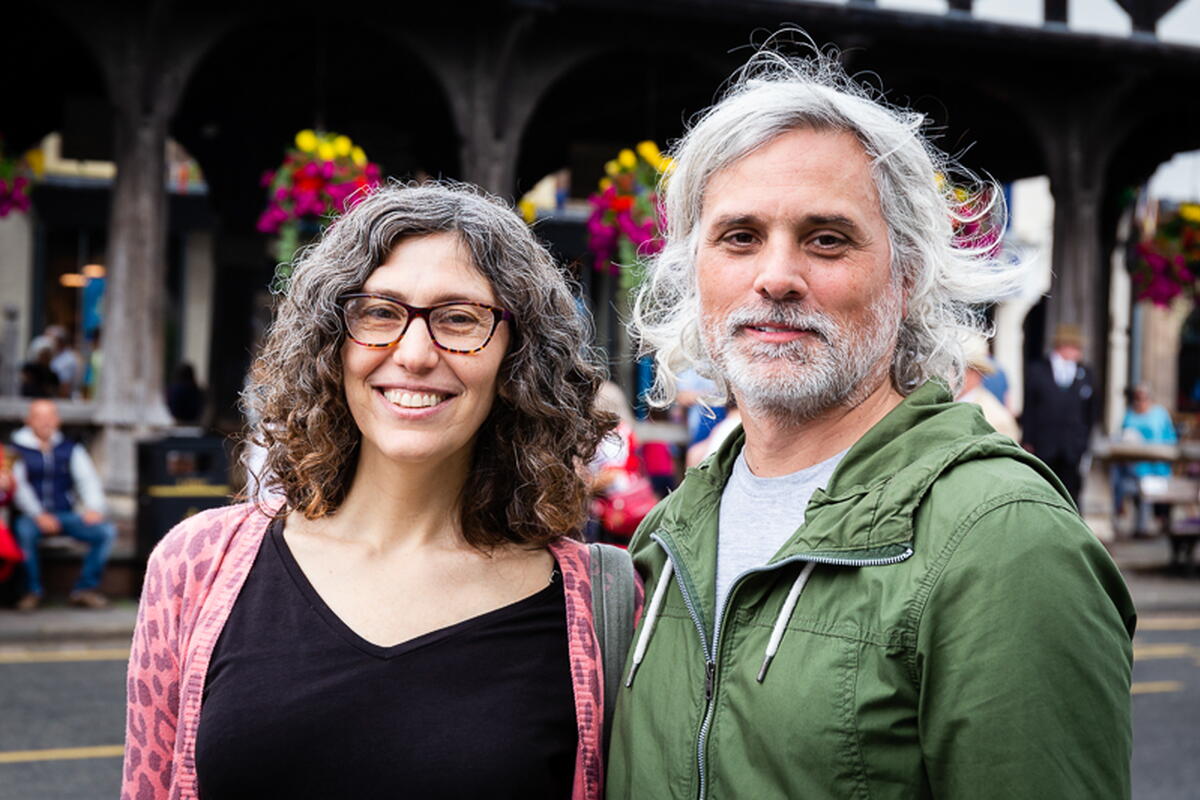 Two Festival Goers Enjoying the Atmosphere