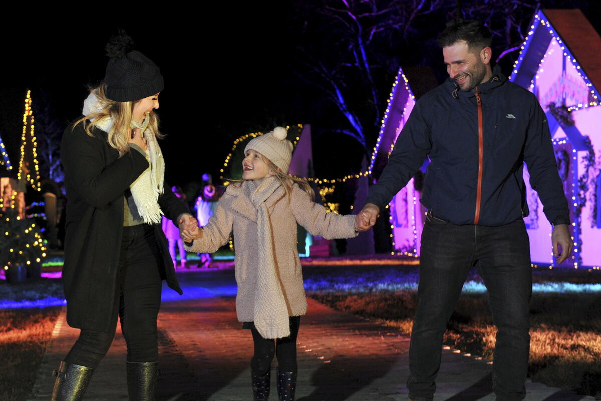 Family enjoying the Village