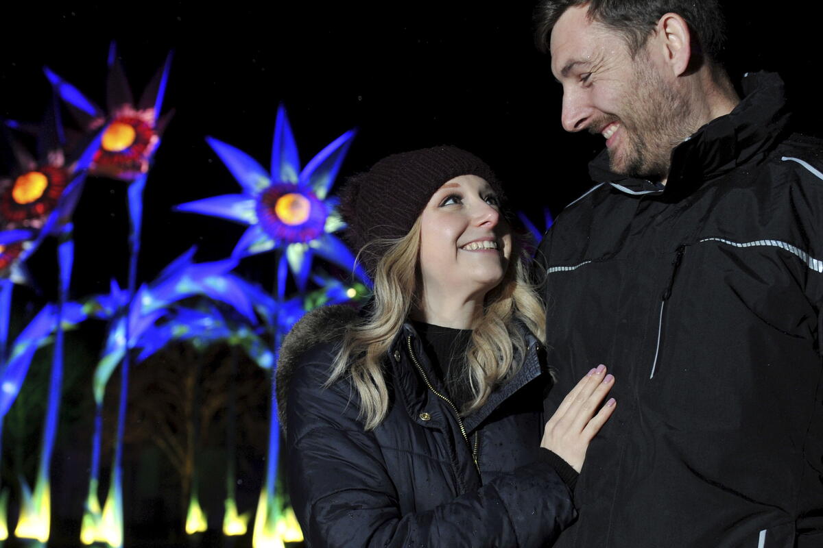 Couple enjoying Malvern Glow