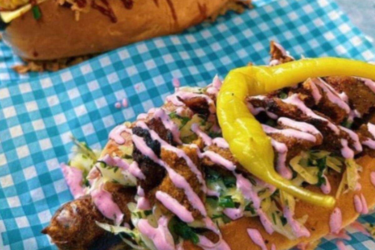 Vegan Loaded Hot Dog
