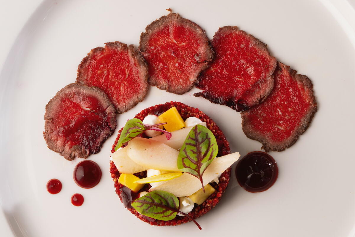 Estate venison beautifully prepared