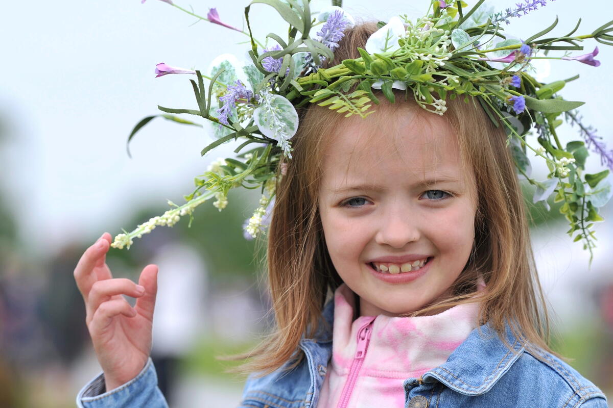 Girl with a flowery headdress