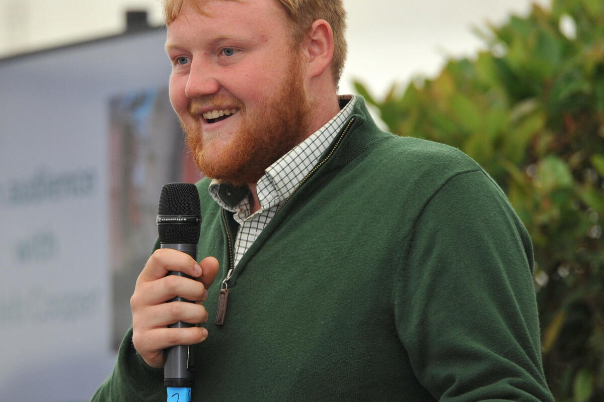 Kaleb Cooper speaking