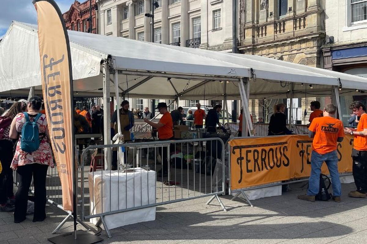 Live music tent at Ferrous Festival