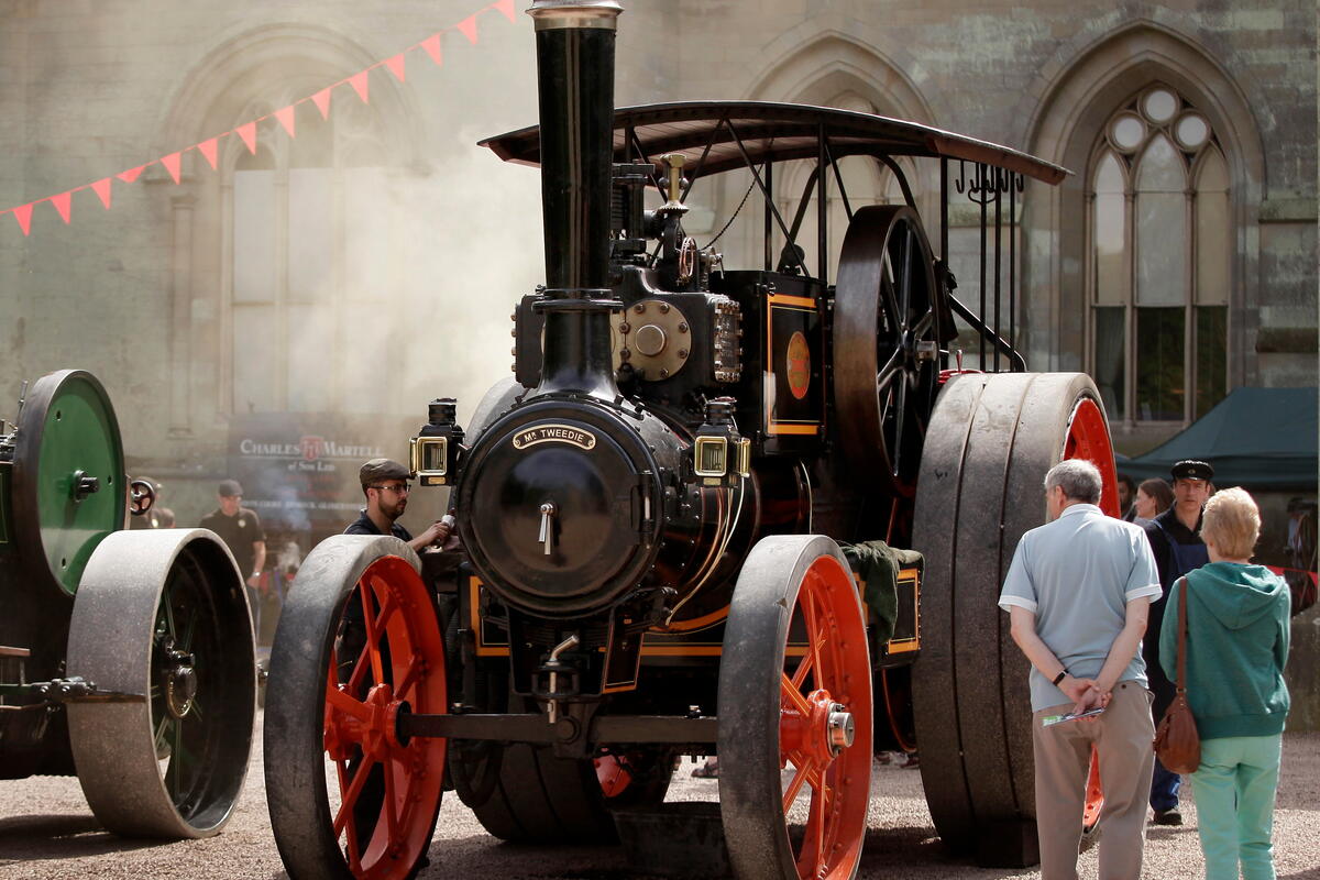 Vintage steam engine at Eastnor Castle