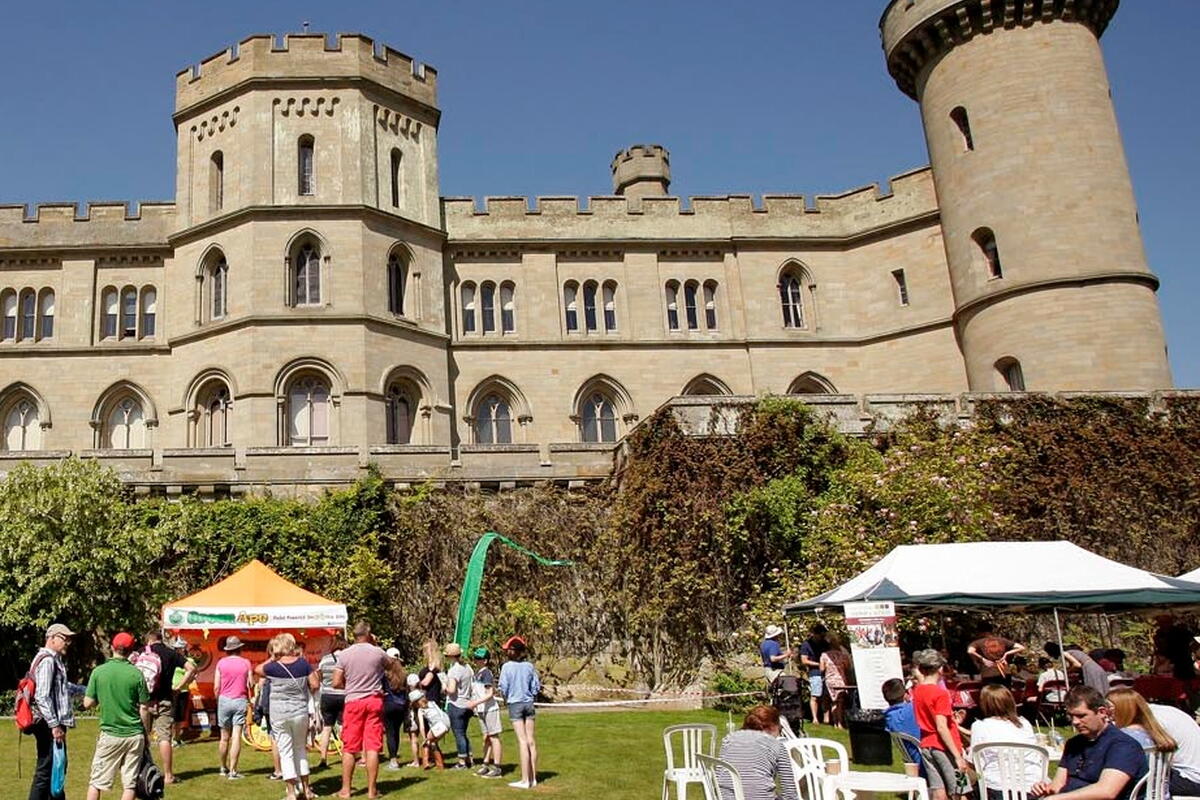 Gazebos in the grounds of Eastnor Castle