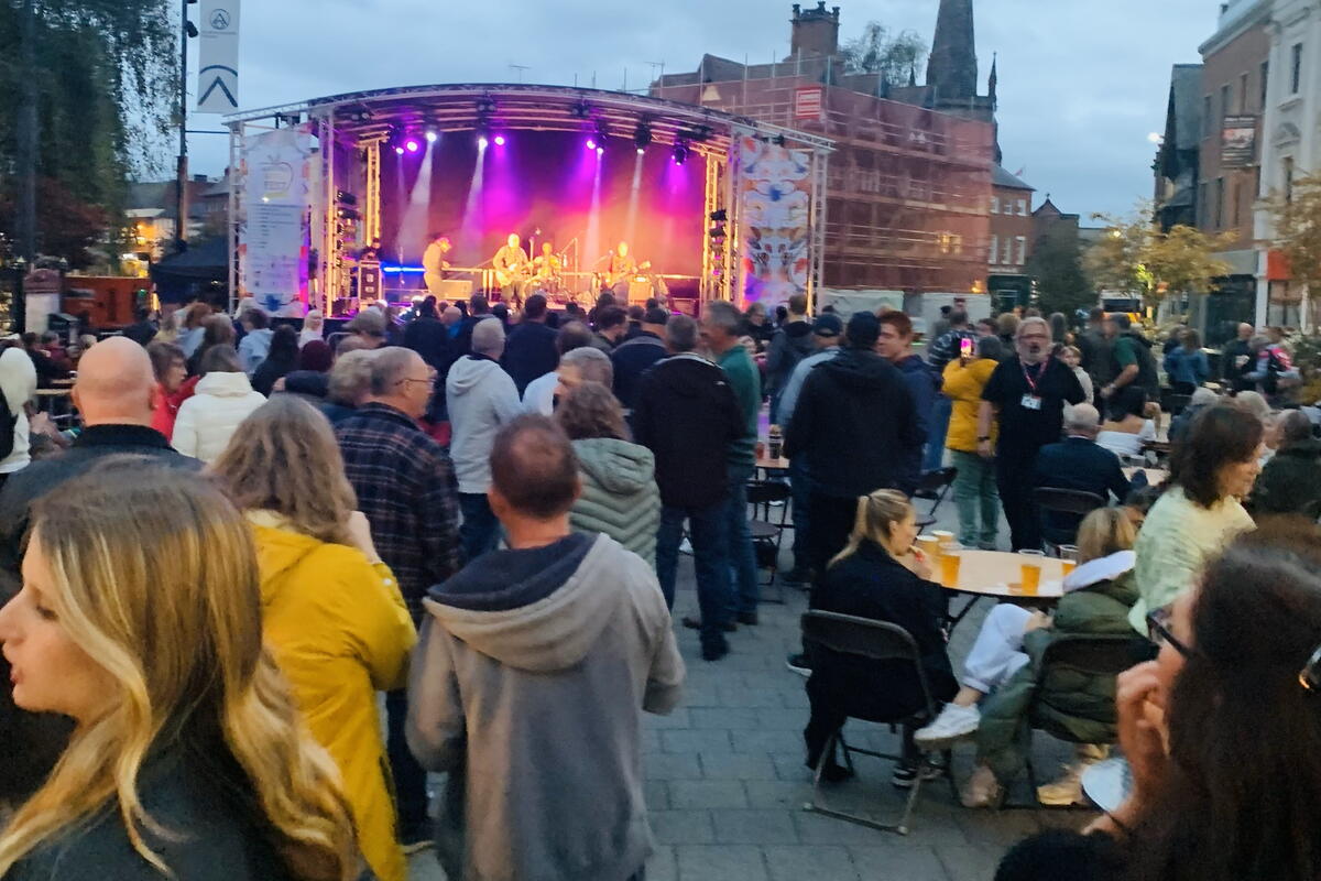 crowds at event 