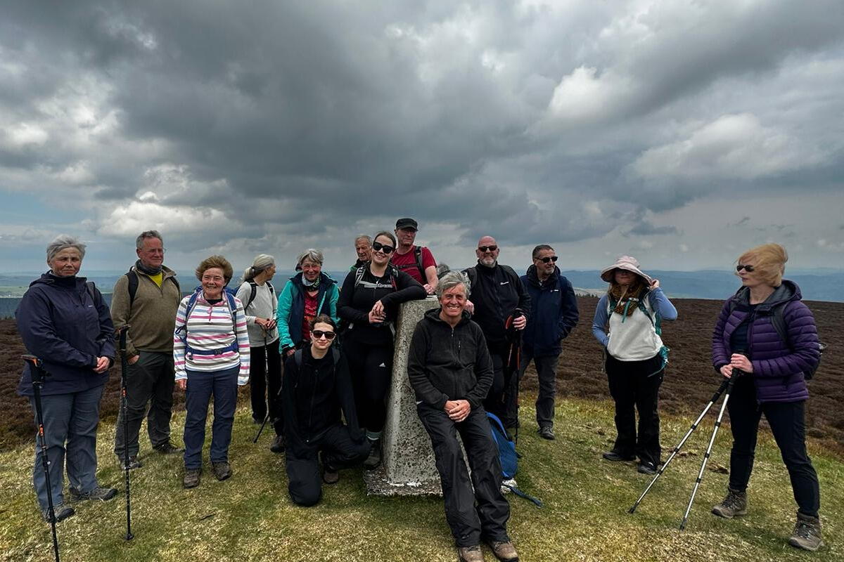 Large group at the peak