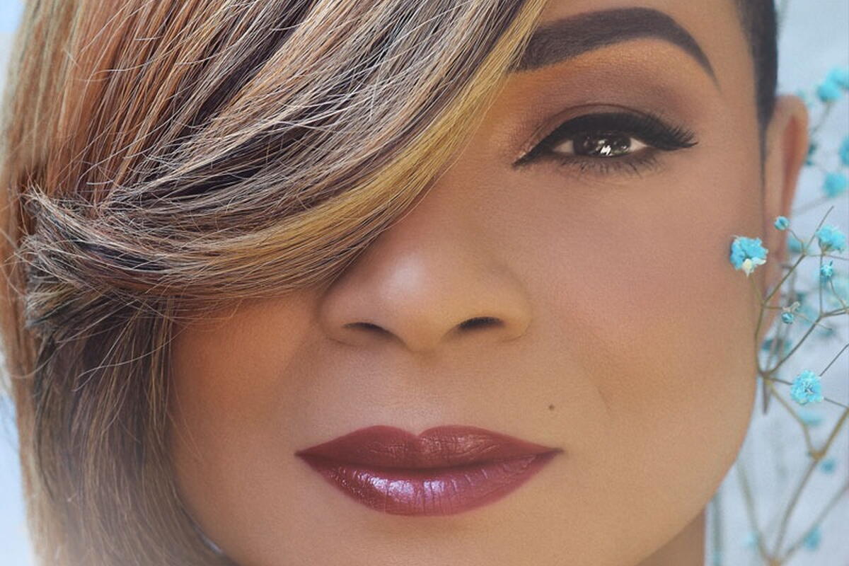 woman with hair covering one eye