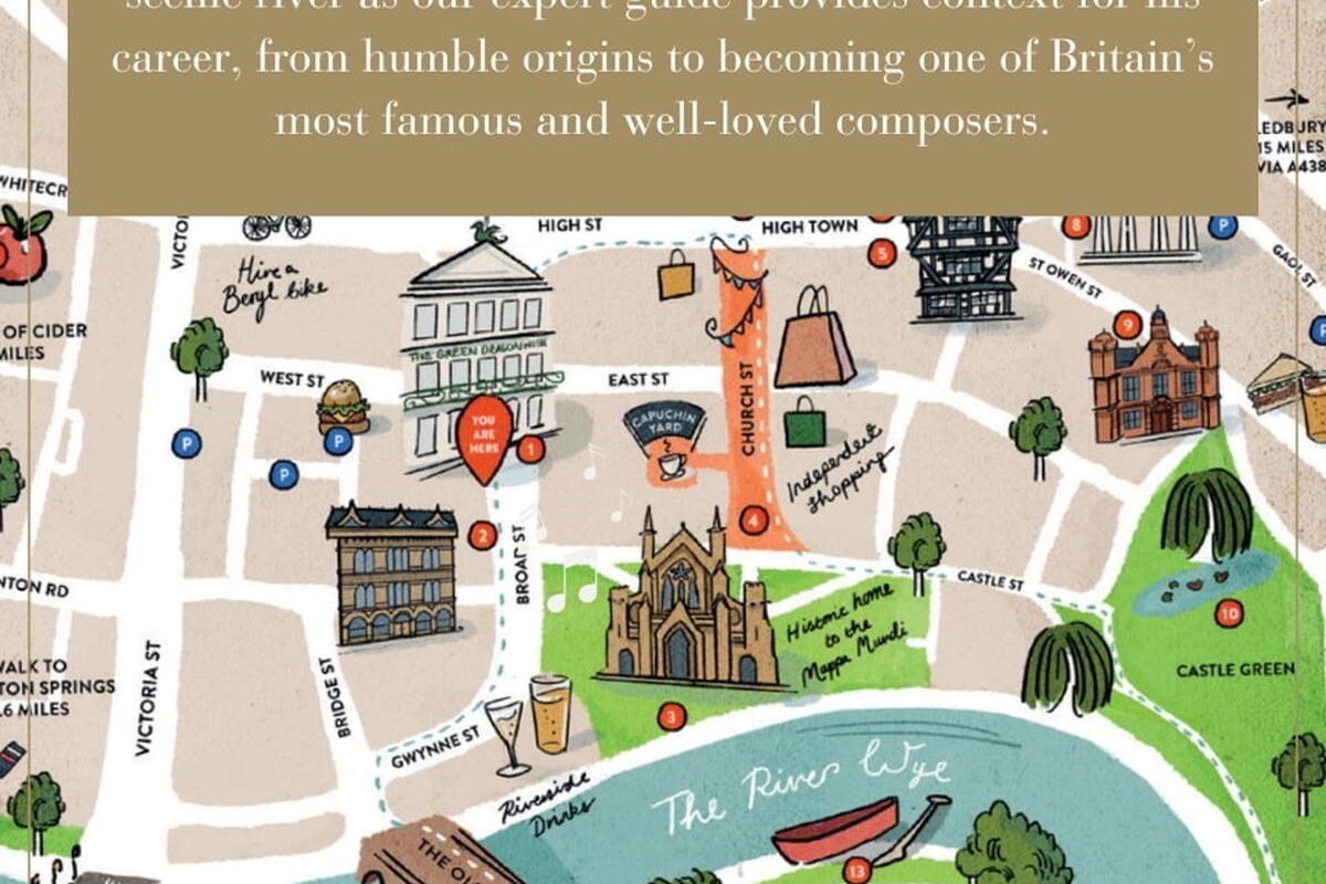 Map of Sir Edward Elgar walk
