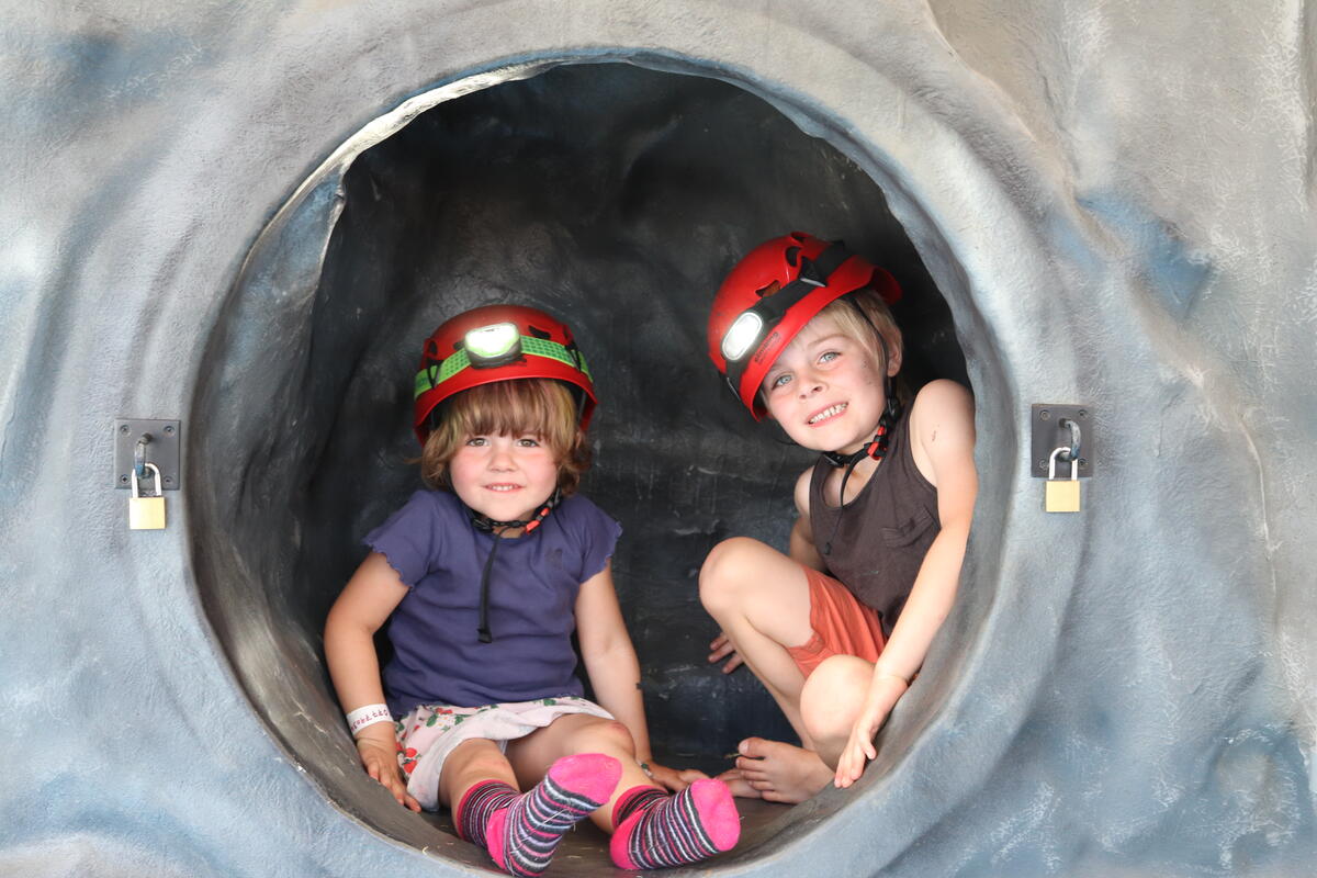 Caving experience for children