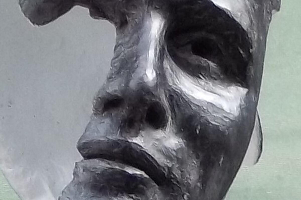sculpture of half a face
