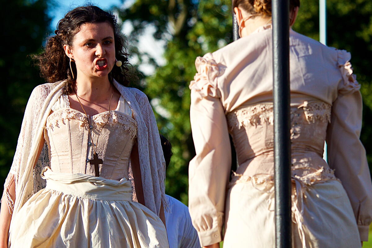 Two actresses on the stage