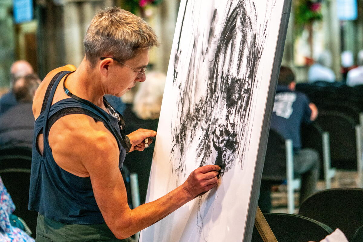 Artist at work