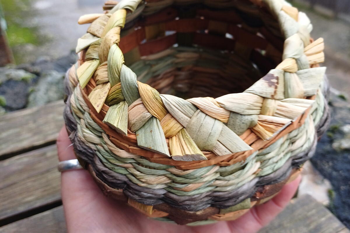 Woven willow basket