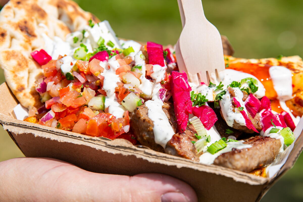 Fresh street food at an event