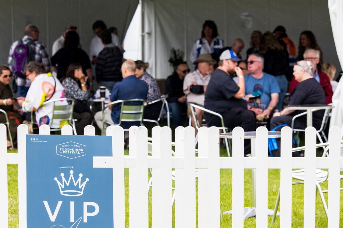 VIP area at food festival