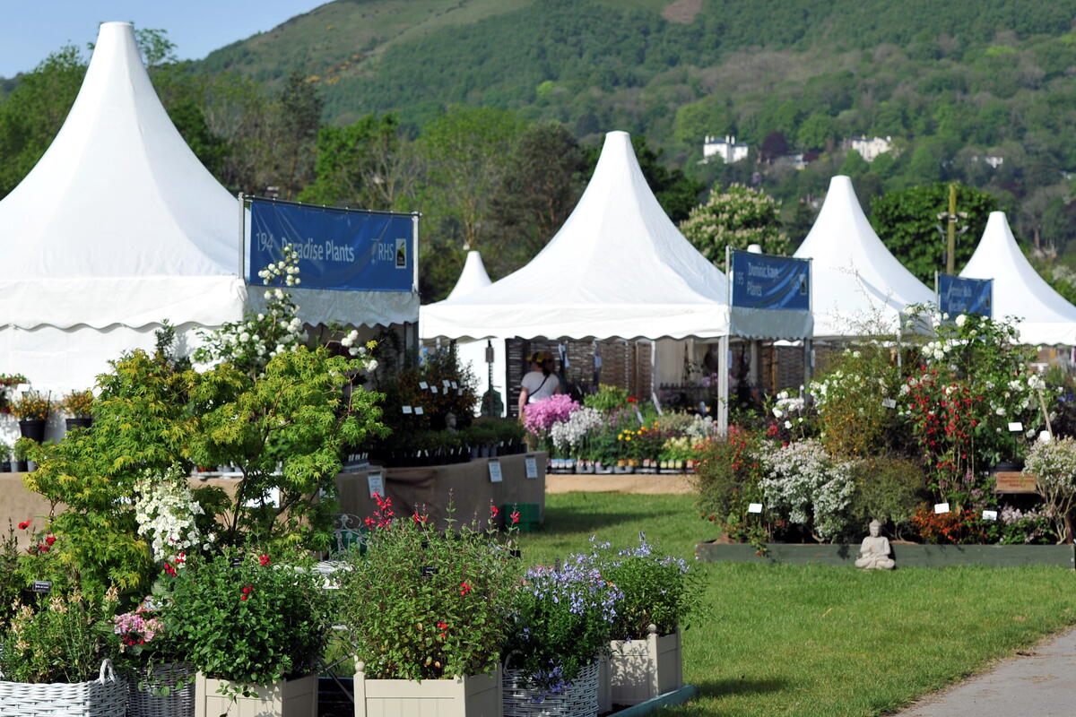 Marquees at the RHS Malvern Spring Show