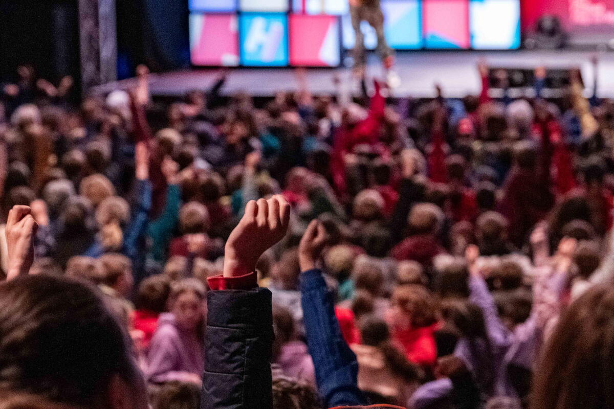 Crowds at a festival