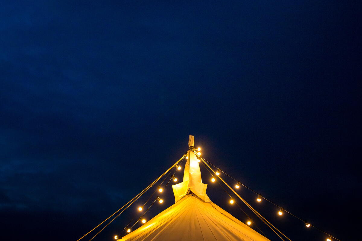 Hay Festival at Night