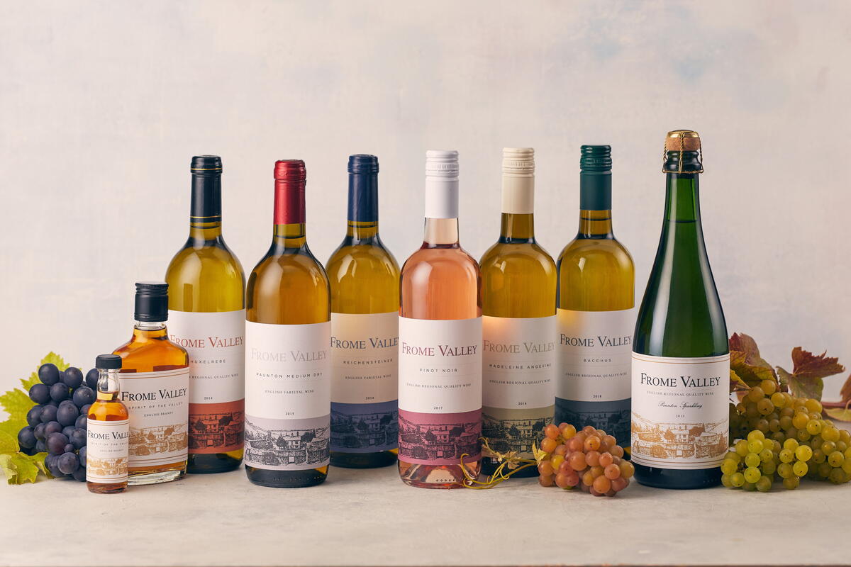 A display of Frome Valley wines