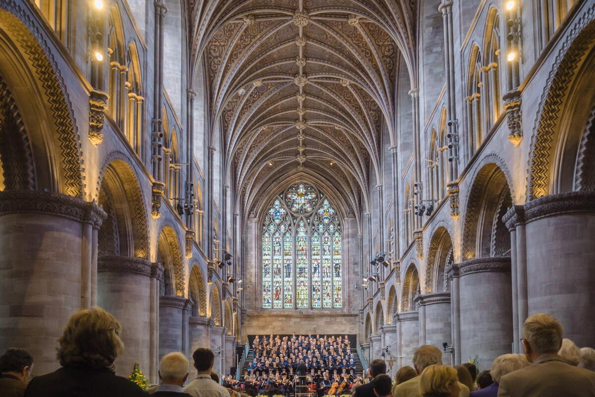 Inside Hereford Cathedral
