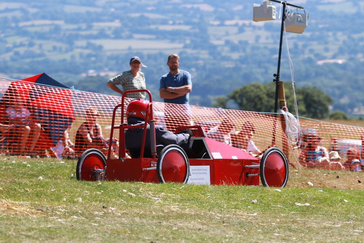 Spectators watching the race