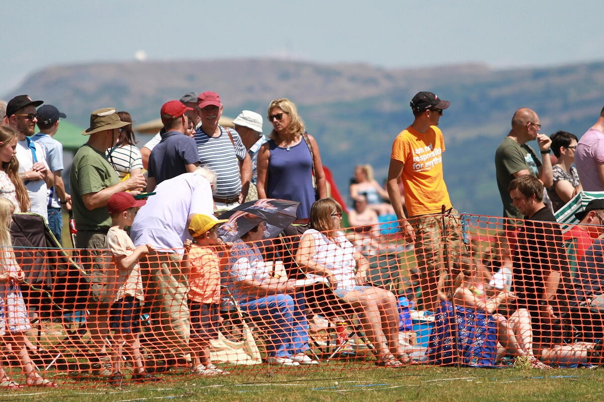 Spectators enjoying the day and the view
