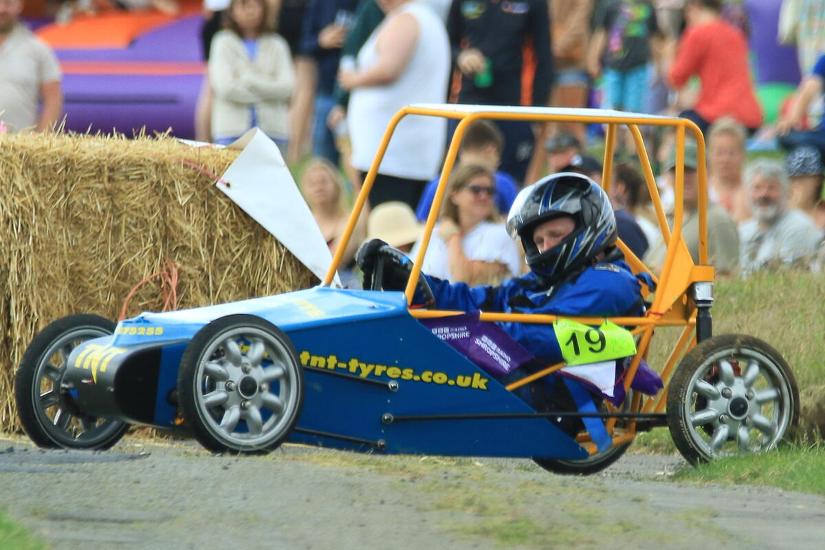 Colourful Soap Box Derby cart