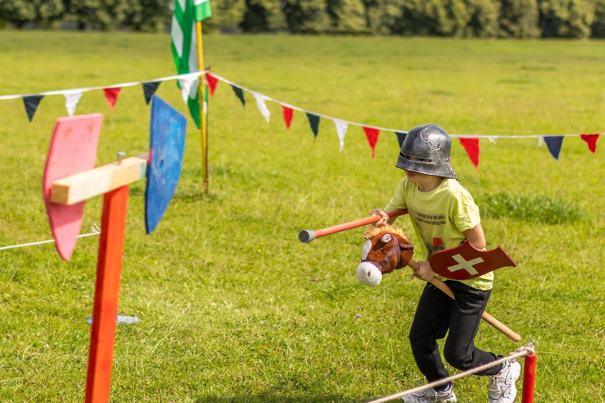 Children playing at National Trust Croft Castle