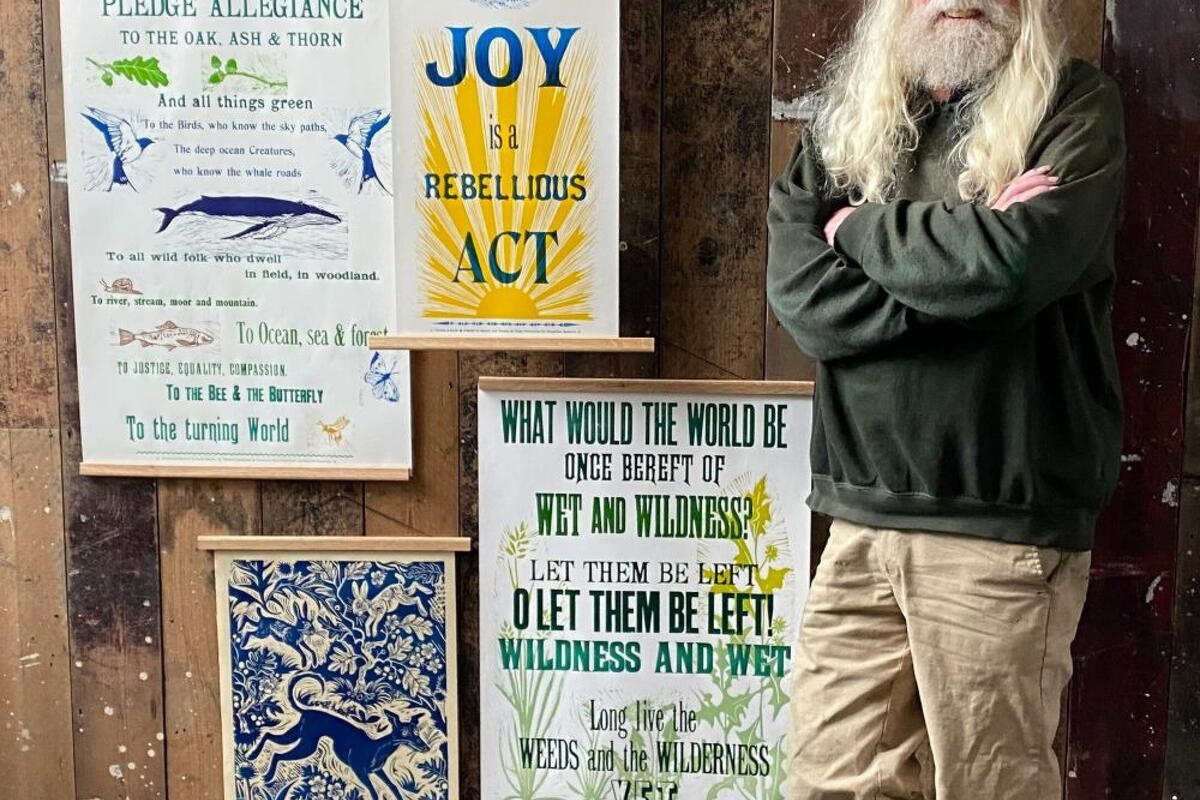 Martin Clark with Tinsmiths' Letterpress Posters