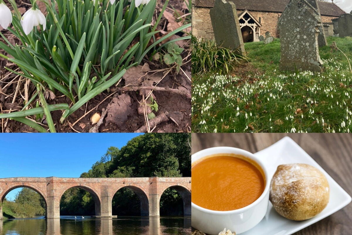 'Snowdrops & Stones': A Winter Walk from Brobury House