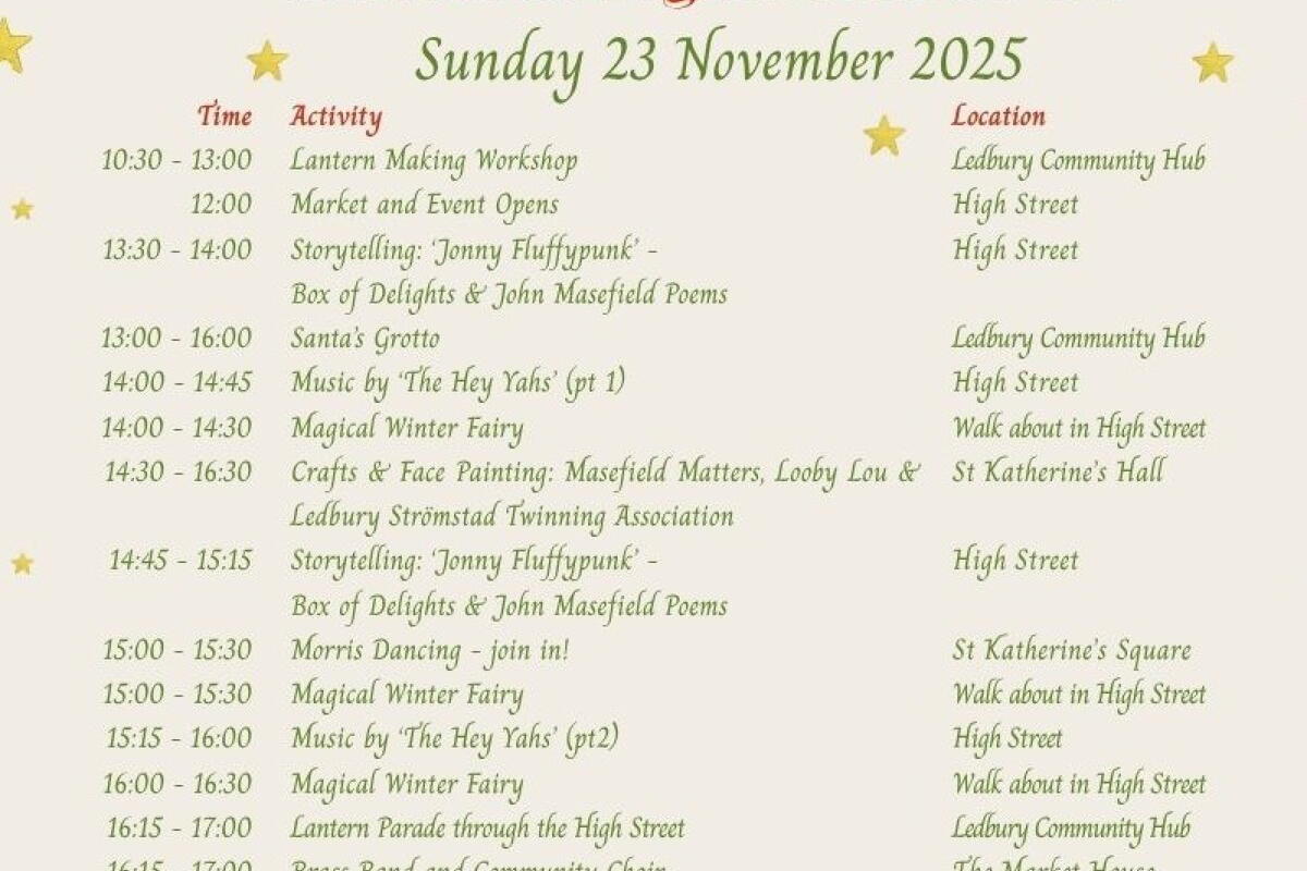 Ledbury Christmas Lights Switch on