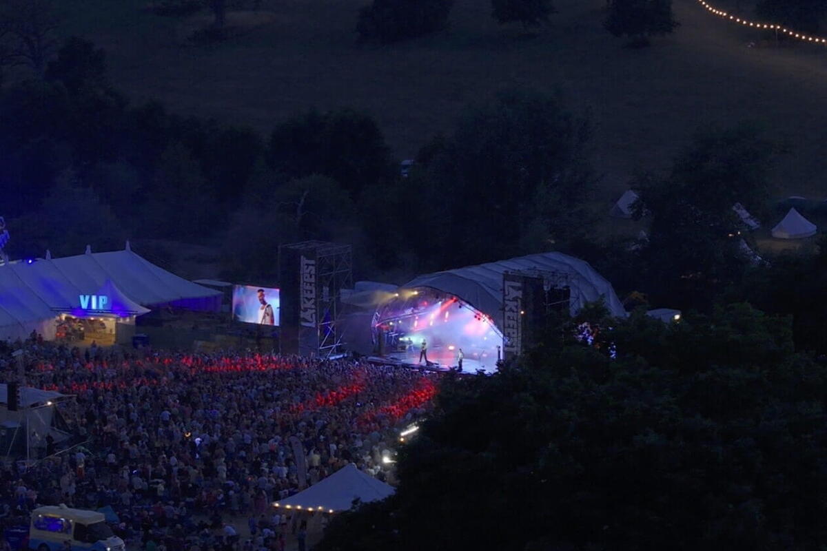 Lakefest Abbey Stage at Night