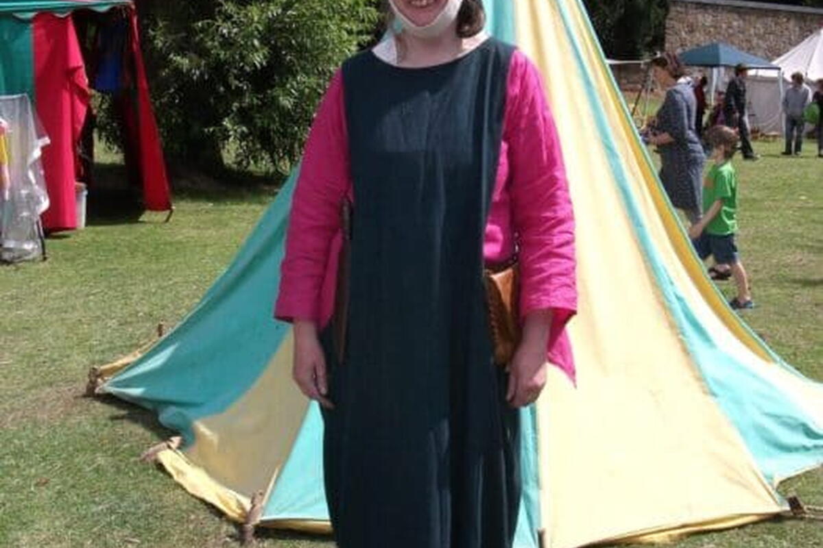 Lesley Arrowsmith in medieval dress
