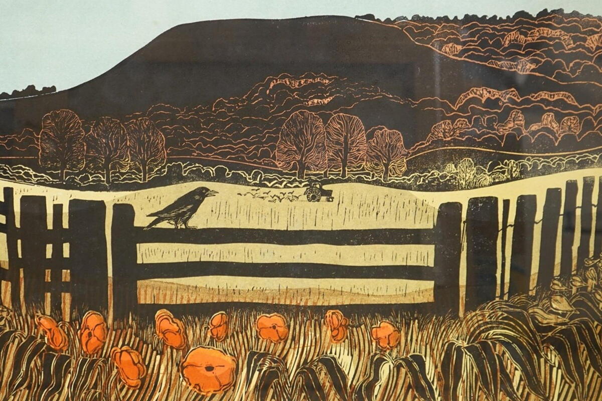 Robert Tavener Harvesting Near Glyndebourne