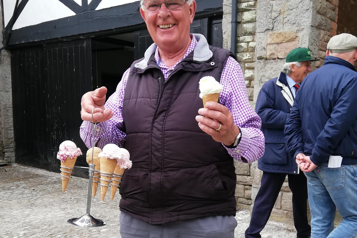 Man Enjoying Icecreams