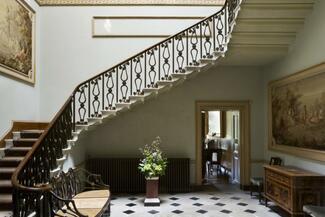 View of the floating staircase Inside Berrington hall