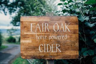 fair oak cider farm sign