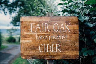 fair oak cider farm sign