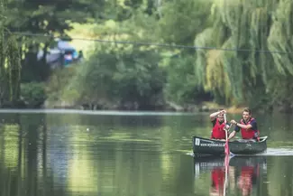 Canoeing on the river Wye